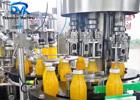 เครื่องบรรจุขวดแก้วความเร็วสูงพร้อมระบบปิดผนึกฝาอลูมิเนียม